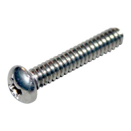 Allpoints Allpoints 26-1044 Stainless Steel Round Head 6-32 x 3/4" Phillips Machine Screw - 100/Pack 261044